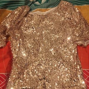 Sparkly Rose Gold Top